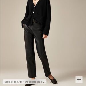 J Crew Kate straight-leg pant in faux leather, 6